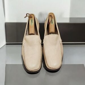 REG COMPANY made in Italy Beige Leather Men Loafers Size US 9/EUR 42